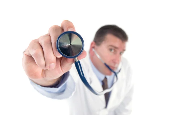Lékař a stetoskopem — Stock fotografie