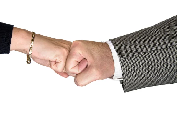 Male and female handshake — Stock Photo, Image