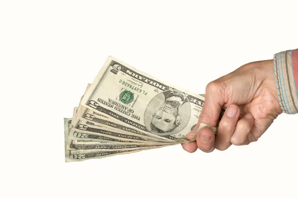 Handing over cash — Stock Photo, Image