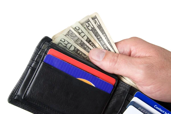 Wallet and cash — Stock Photo, Image