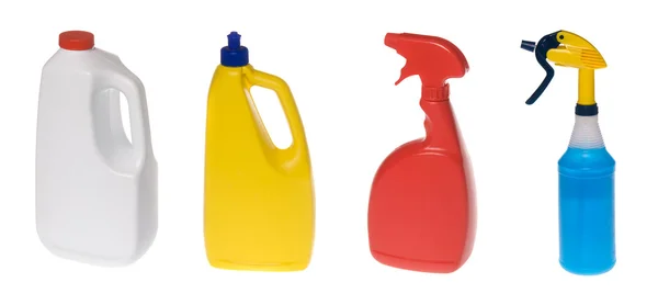 Sortiment an Reinigungsflaschen — Stockfoto