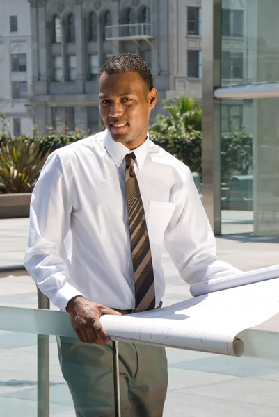 African American Architectural Engineer — Stock Photo, Image
