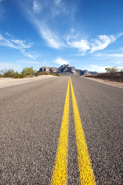 Long desert road Stock Image