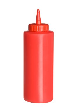 Isolated bottle of ketchup clipart