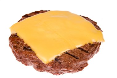 Hamburger patty with cheese clipart