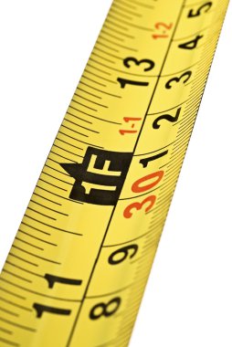 Close up of tape measure scale clipart