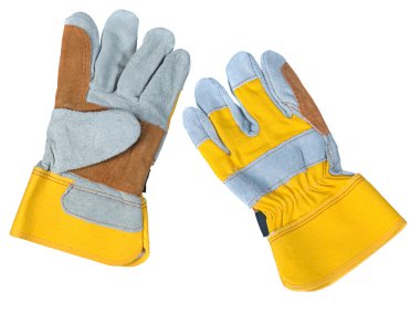 Leather work gloves clipart