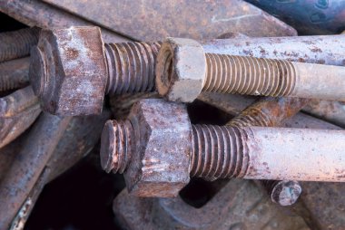 Old rusty bolts clipart