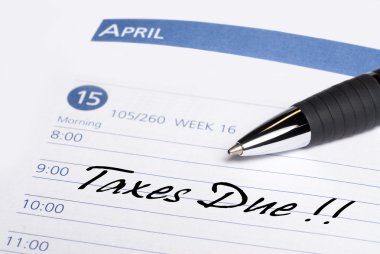 Taxes Due Datebook Reminder clipart