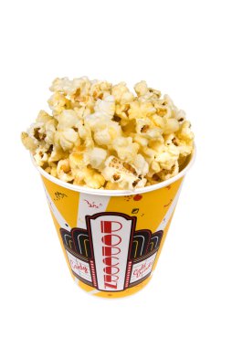 Container of popcorn clipart