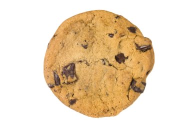 Chocolate chip cookie isolated on white clipart