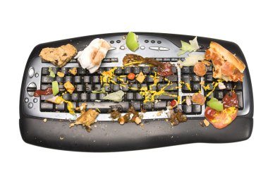 Dirty keyboard clipart