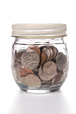 Jar of coins clipart