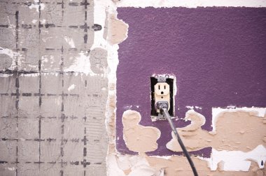 Interior wall and outlet clipart