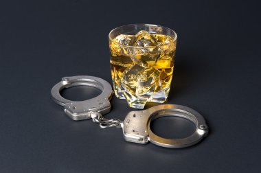 Cocktail and handcuffs clipart