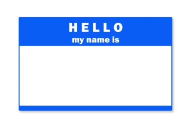 Blank name tag clipart