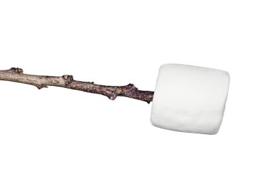 Marshmallow on a stick clipart