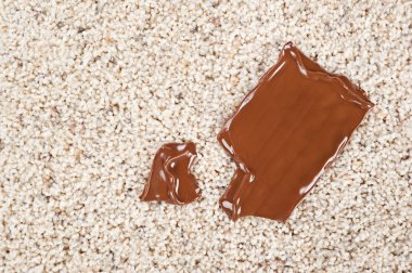 Chocolate bar dropped on carpet clipart