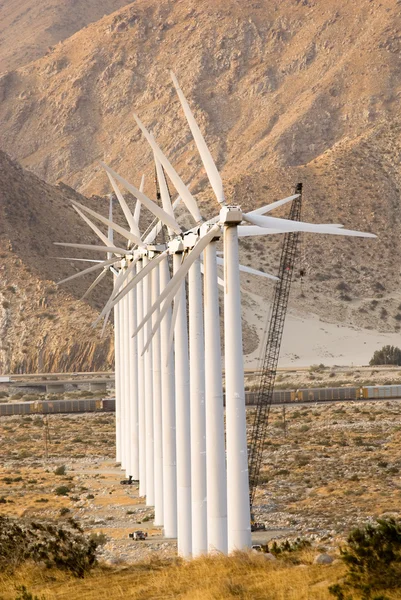 Row of wind power mills — Stock Photo, Image