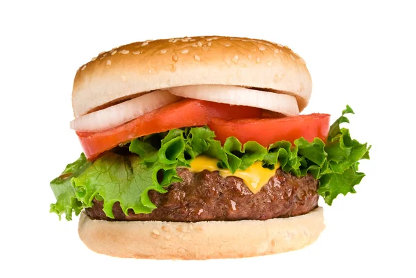 Šťavnatý hamburger — Stock fotografie
