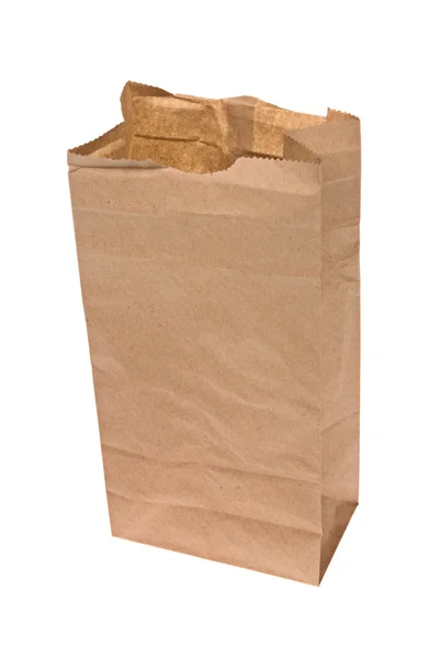 Otevřené papírové oběd bag — Stock fotografie