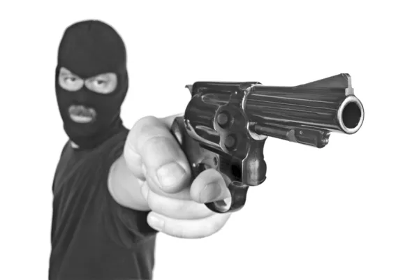 Assaltante armado — Fotografia de Stock