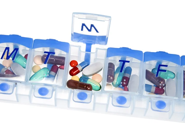 Piller box för medicin — Stockfoto