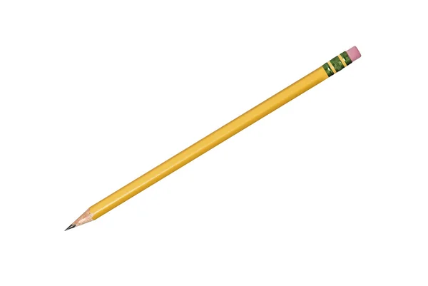 Isolated yellow pencil — Stock Photo, Image