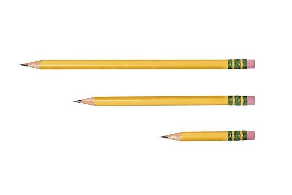 Изолированный жёлтый карандаш — стоковое фото