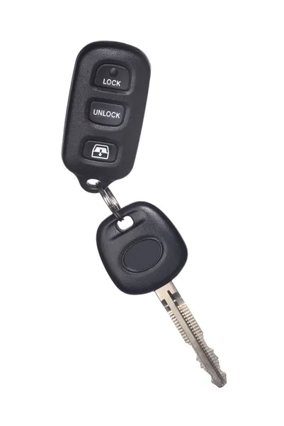 Isolated car key and remote lock device — Stock Photo, Image