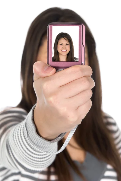 stock image Teenager taking a self portrait