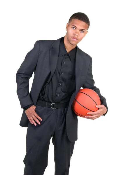 アフリカ系アメリカ人のバスケット ボール選手 — ストック写真