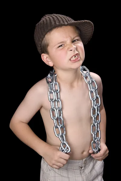 Bully with chain — Stock Photo, Image