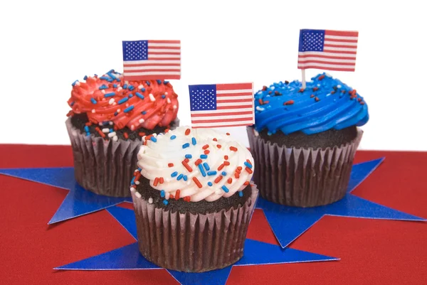 Cuatro de julio Cupcakes — Foto de Stock