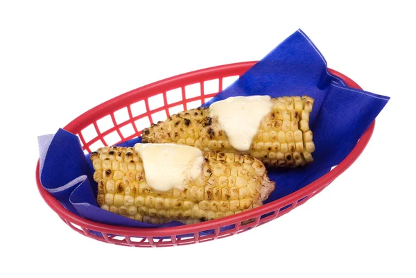 Corn on the cob with melted butter — Stock Photo, Image