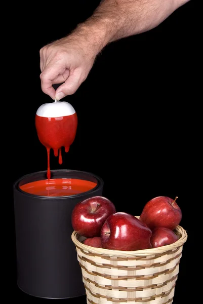 Painting red apples — Stock Photo, Image