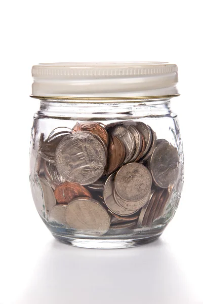 Jar of coins — Stock Photo, Image