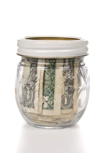 Jar of cash — Stock Photo, Image