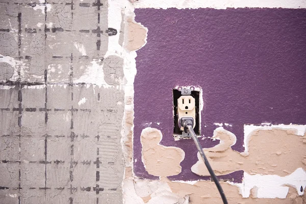 Interior wall and outlet — Stock Photo, Image