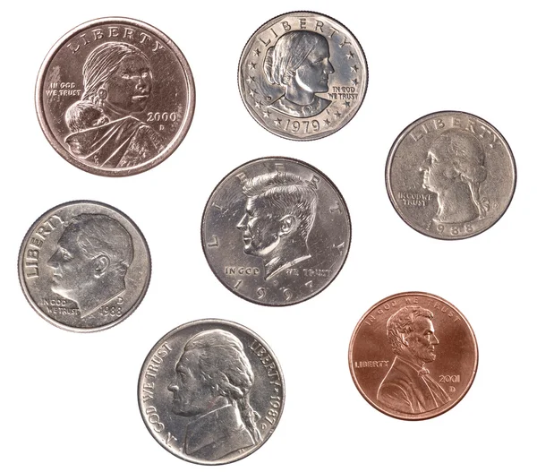 Set of U.S. Coins — Stock Photo, Image