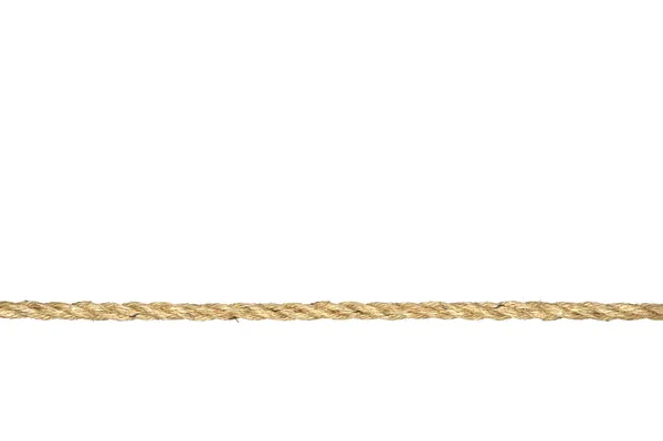 Перекрученная манильская веревка, изолированная на белом — стоковое фото