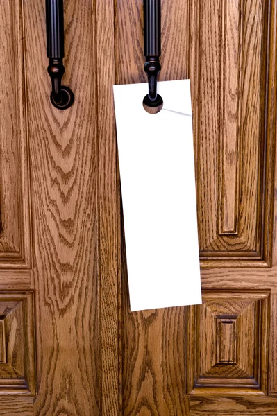 Anuncio de pomo de puerta en blanco — Foto de Stock