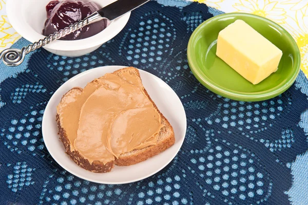 Kanapki z masłem orzechowym — Zdjęcie stockowe