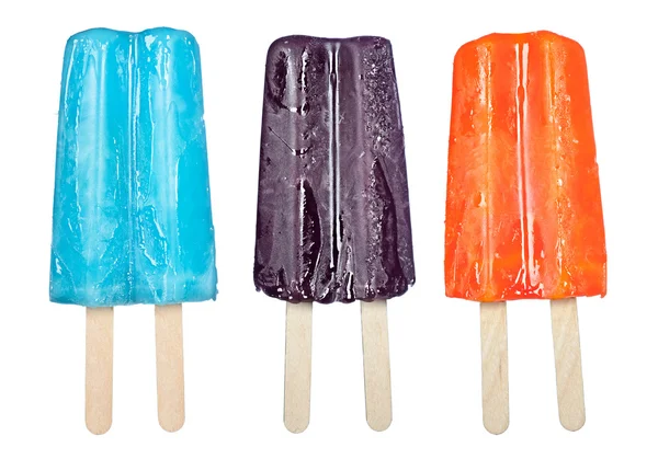 Popsicles isolated on white — Stock Photo, Image
