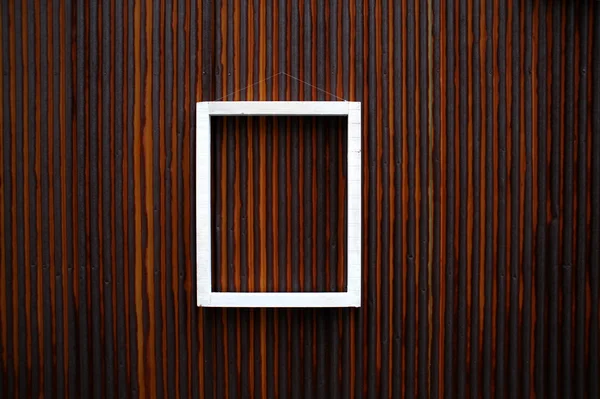 White wooden frame — Stock Photo, Image