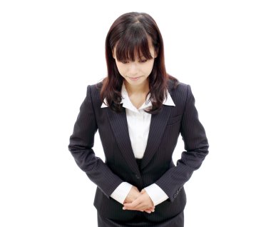 Young asian business woman clipart