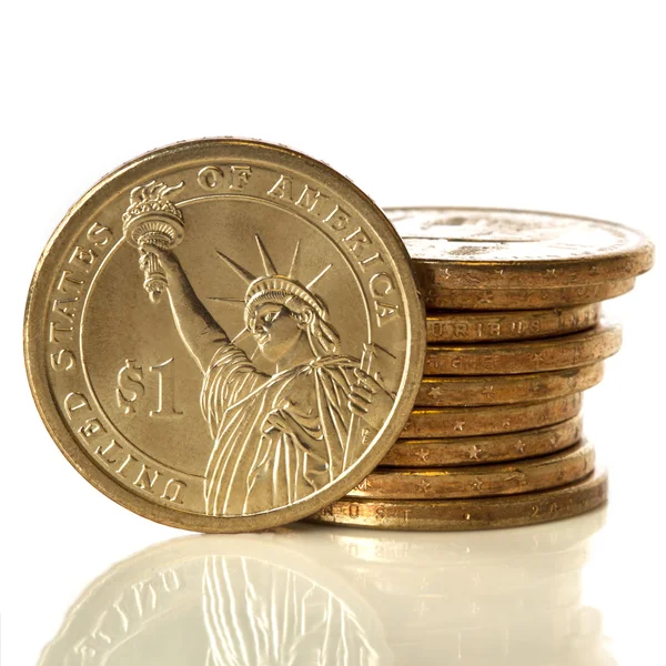 American Dollar Coins — Stock Photo, Image