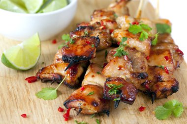 Thai Chicken Skewers clipart