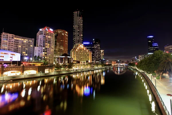 Melbourne de noche — Foto de Stock