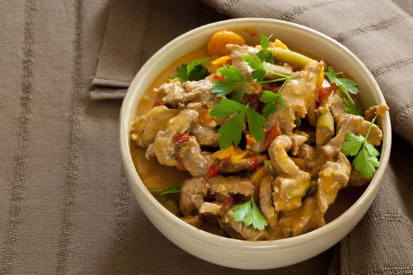 Rotes Thai Rindfleisch Curry — Stockfoto